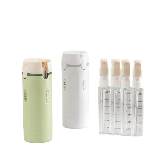 Four-In-One Travel Dispensing Bottle for Toiletries